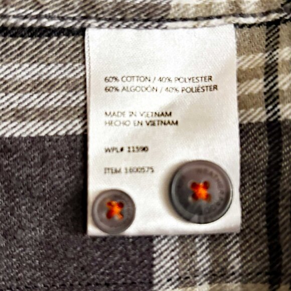 Men's Plaid Cotton Flannel Shirt by Weatherproof - Size XL - Picture 9 of 10